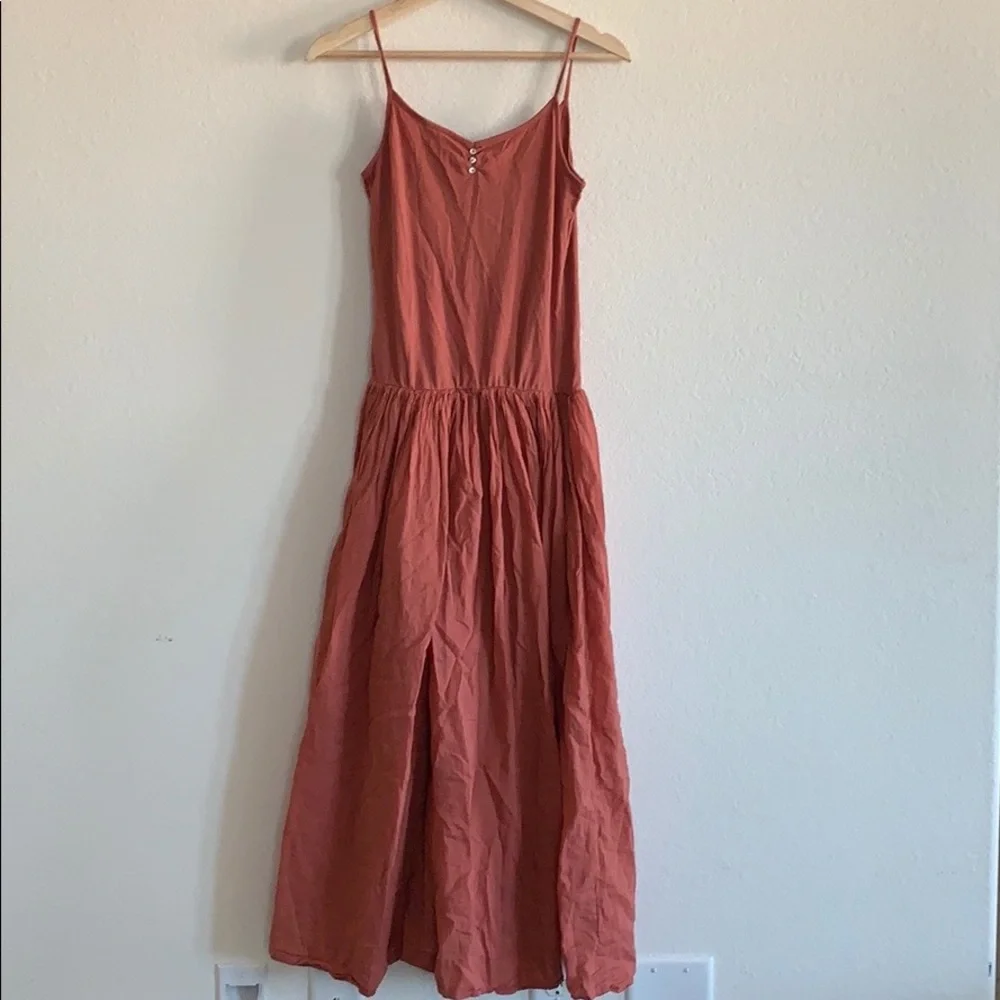 Zara basic | tank long dress in cotton - Picture 1 of 9
